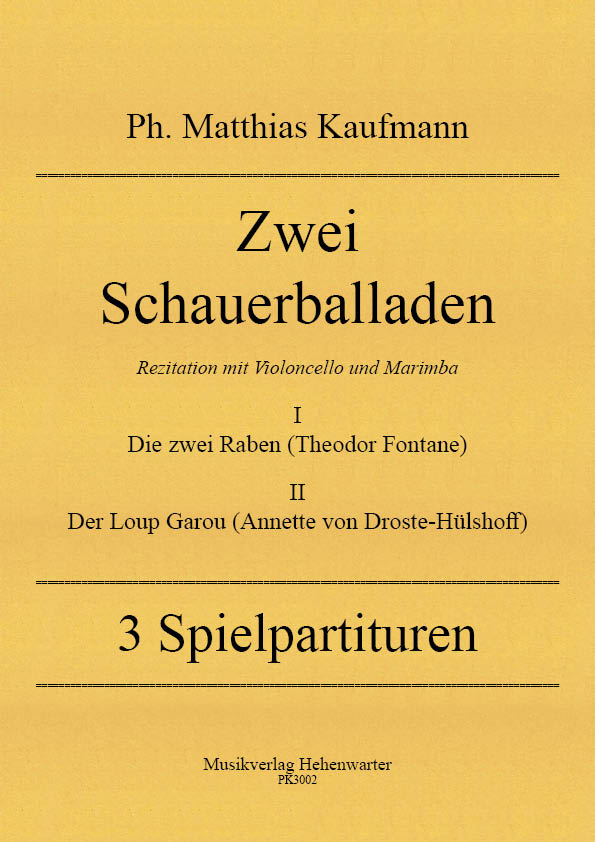 PK3002-Schauerballaden__Titelgrafik Ph. Matthias Kaufmann – Zwei Schauerballaden