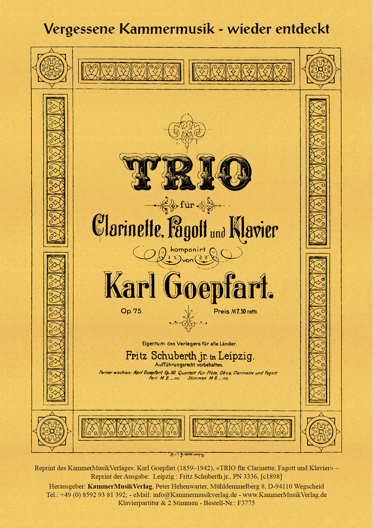 F3775-Goepfart-Karl_Trio_Titelgrafik Goepfart, Karl - Trio, G minor, op.75