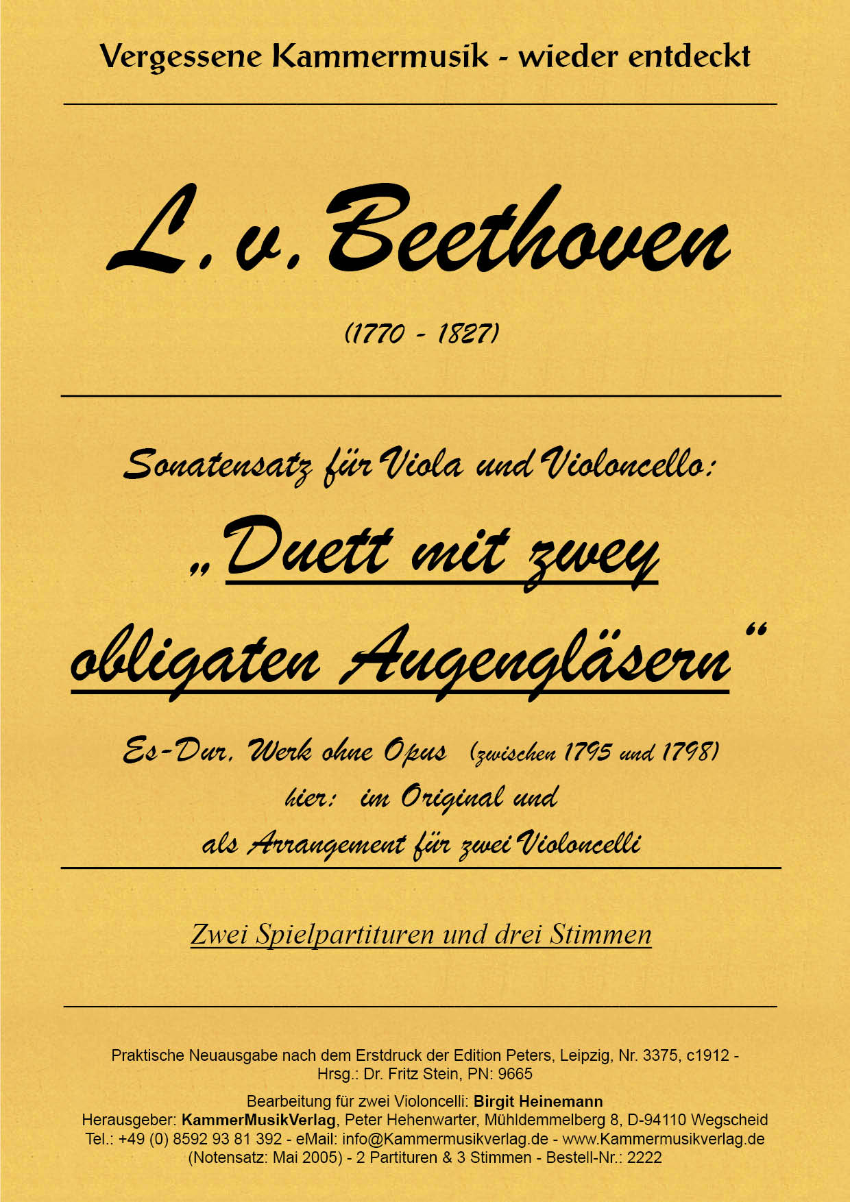 2222-Beethoven_titelgraphik58767fe12ad49 Beethoven, Ludwig van - String Duo, E Flat Major