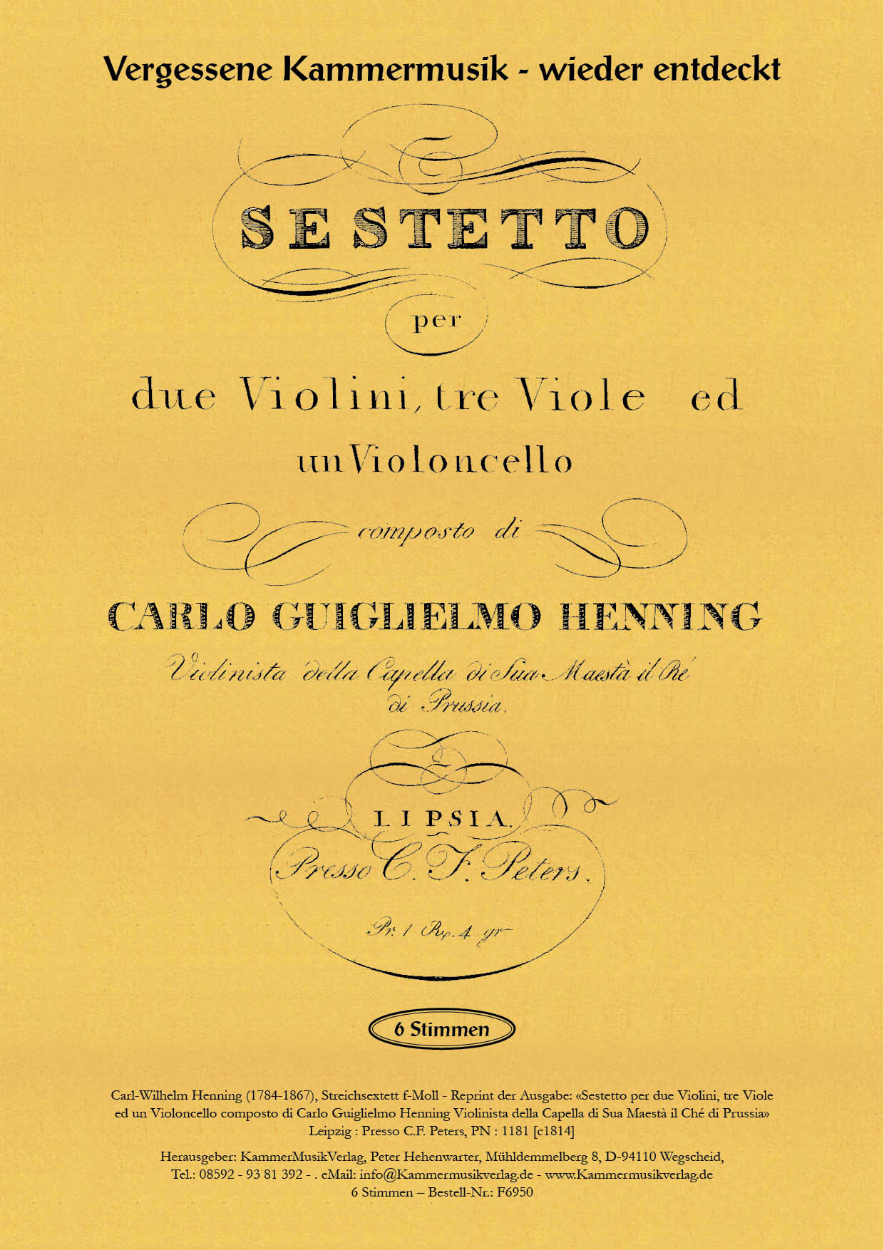 F6950-Henning_Sext__Titelgrafik Henning, Carl Wilhelm – Streichsextett (3 Va), f-Moll