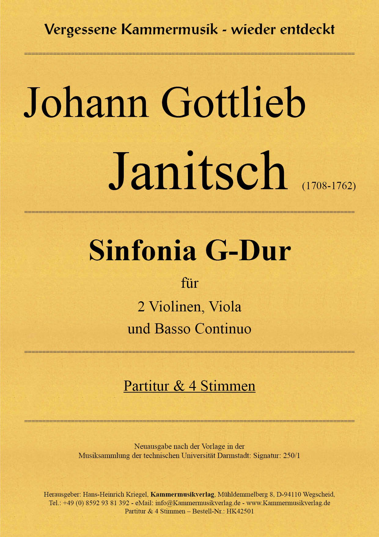 HK42501-Janitsch_Sinf_G-Dur__Titelgrafik Janitsch, Johann Gottlieb – Sinfonia G-Dur