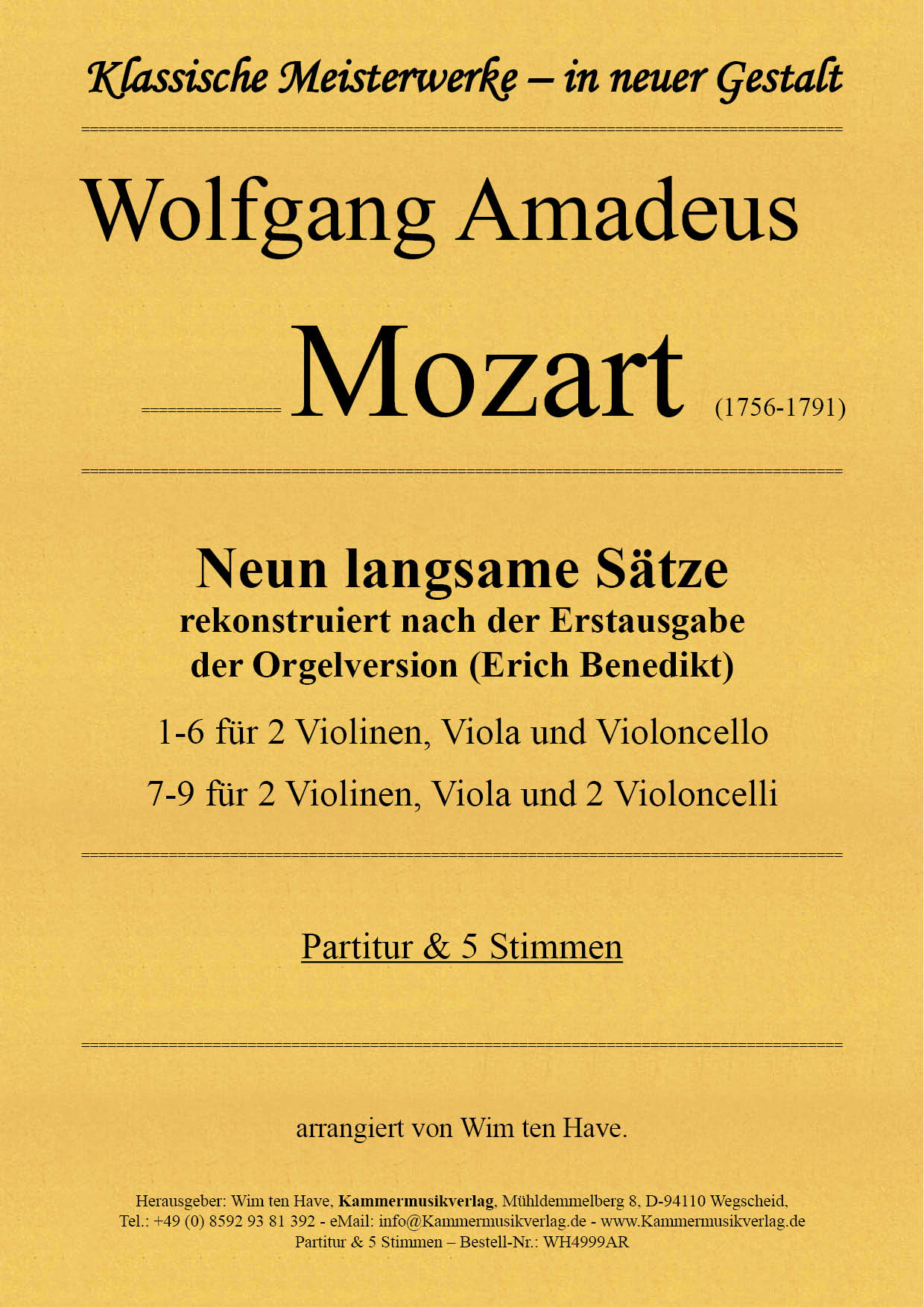 WH4999AR_Mozart_Adagios__TitelgrafikeePt1oNLlkba2 Mozart, Wolfgang Amadeus - Nine slow movements for strings