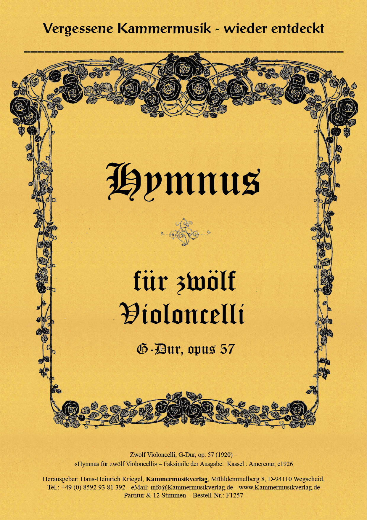 Klengel, Julius – Zwölf Violoncelli, G-Dur, op. 57