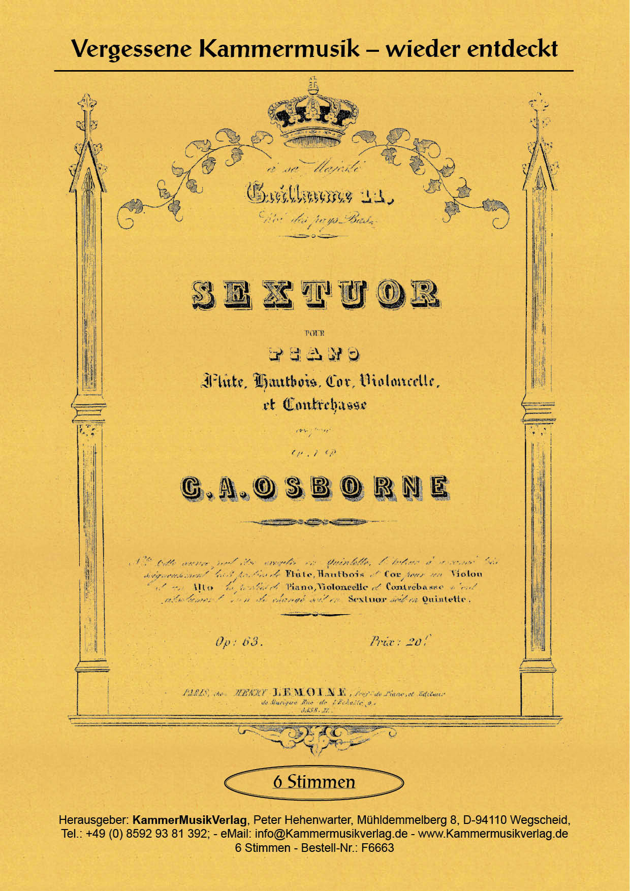 F6663-Osborne_op_63_Titelgrafik Osborne, John Alexander – Klaviersextett oder -quintett, E-Dur, op. 63