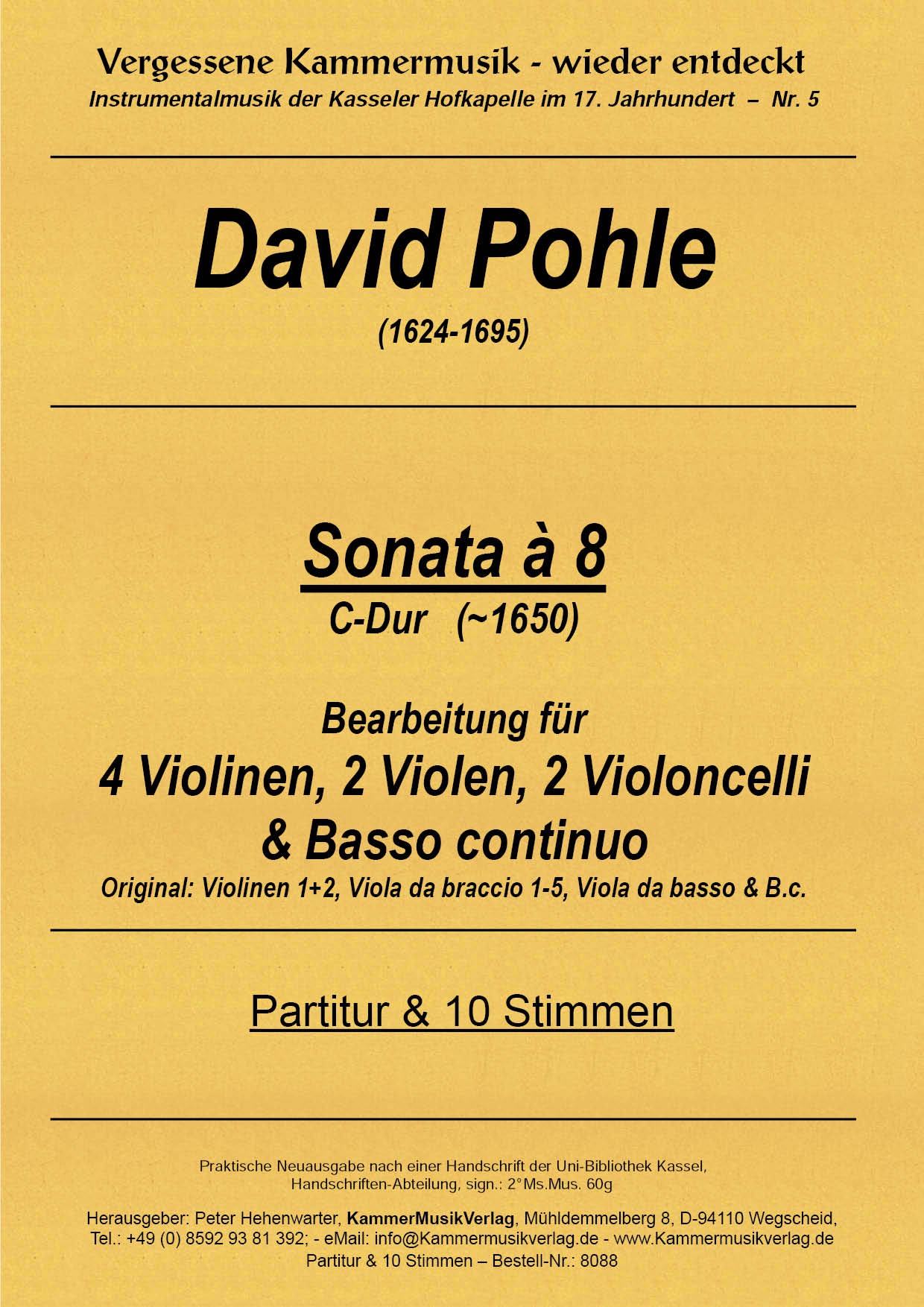 8088-Pohle_Oktett_Titelgrafik Pohle, David - string octet, C major