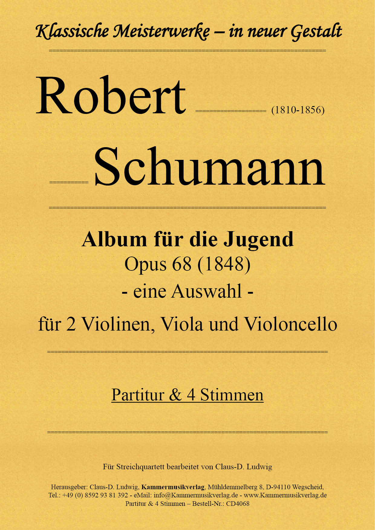 CD4068-Schumann_Jugend__Titelgrafik Robert Schumann - Album for the youth - a selection