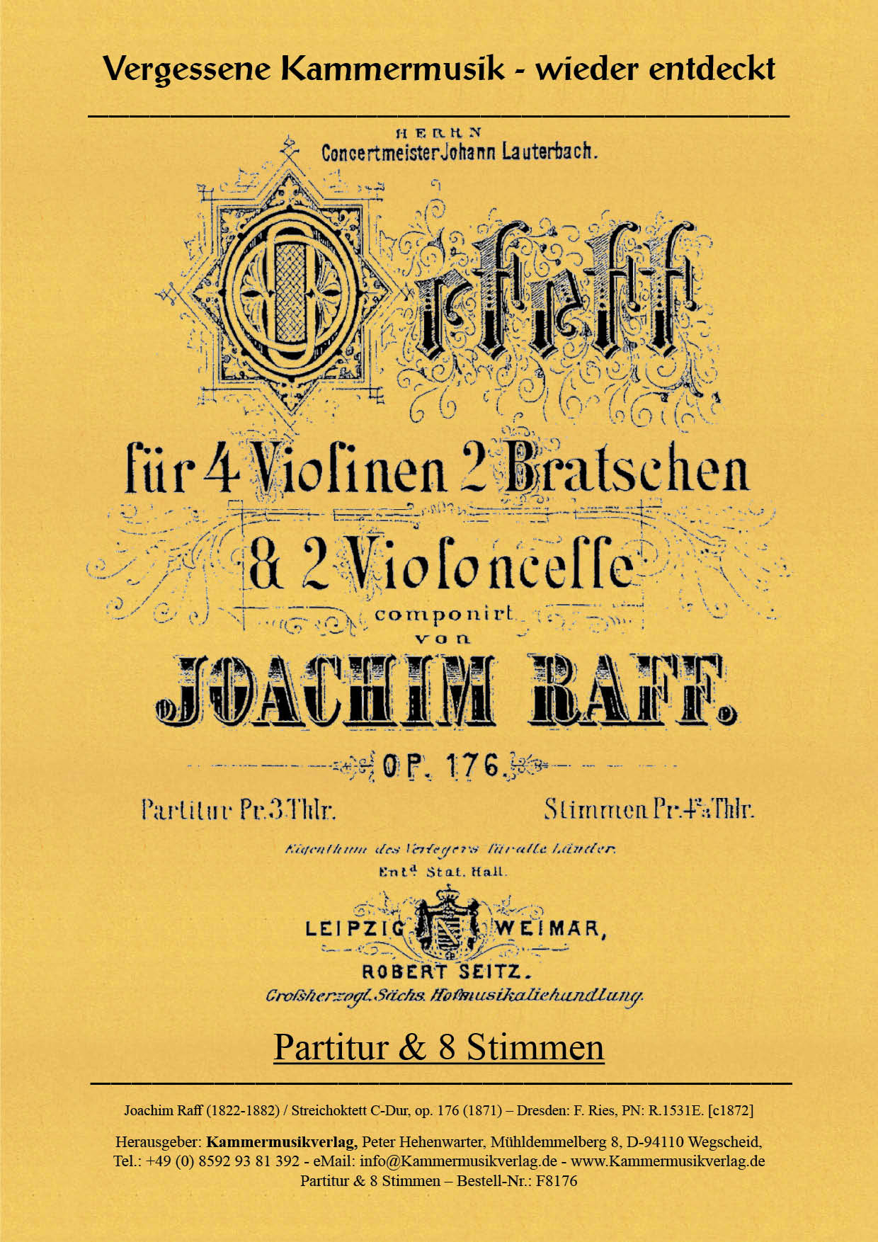 F8176-Raff-Okt_op_176_Titelgrafik Raff, Joachim – Streichoktett, C-Dur, op. 176