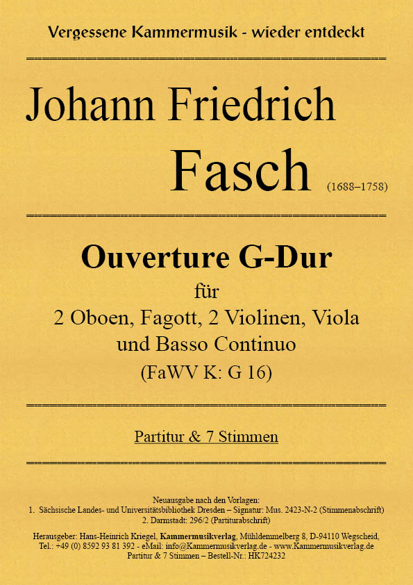 HK724232-Fasch-Ouvertuere-G-Dur__Titelgrafik Fasch, Johann Friedrich – Ouverture G-Dur (FaWV K: G 16)