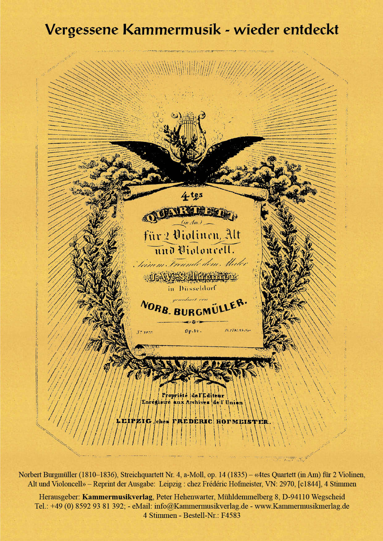 F4583-Burgm-uller_N_op_14_Titelgrafik58a04f465967d Burgmüller, Norbert – Streichquartett Nr. 4, a-Moll, op. 14