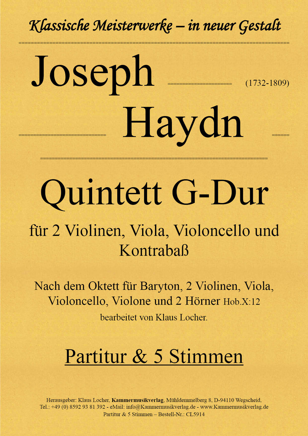 CL5914_HaydN_J__TitelgrafikfN3alUD0a3crx Haydn, Joseph - Quintet for 2 violins, viola, cello & double bass, G major, Hob.X: 12