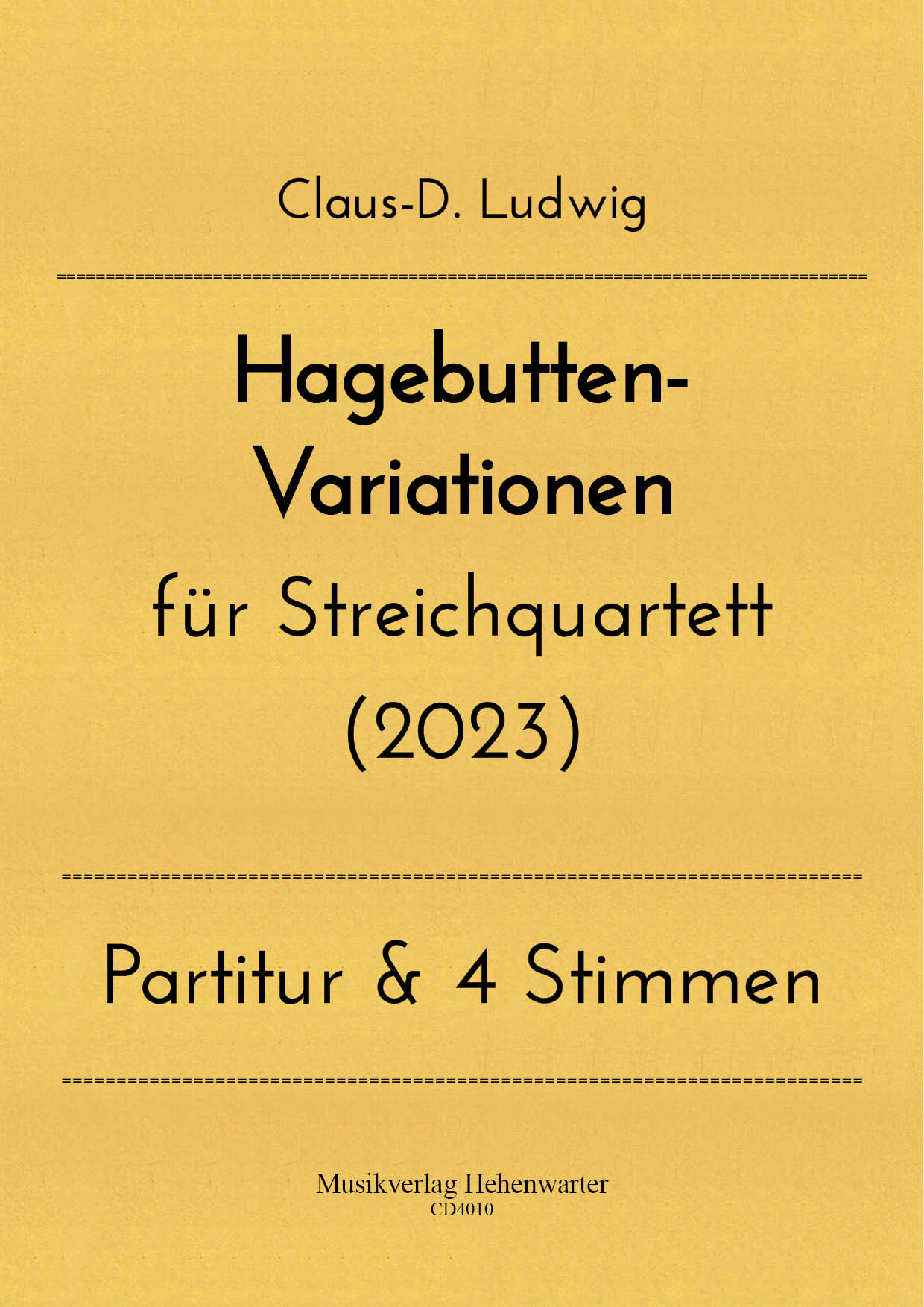 CD4010-Hagebutten__Titelgrafik Ludwig, Claus-D. – Hagebutten- Variationen für Streichquartett (2023)