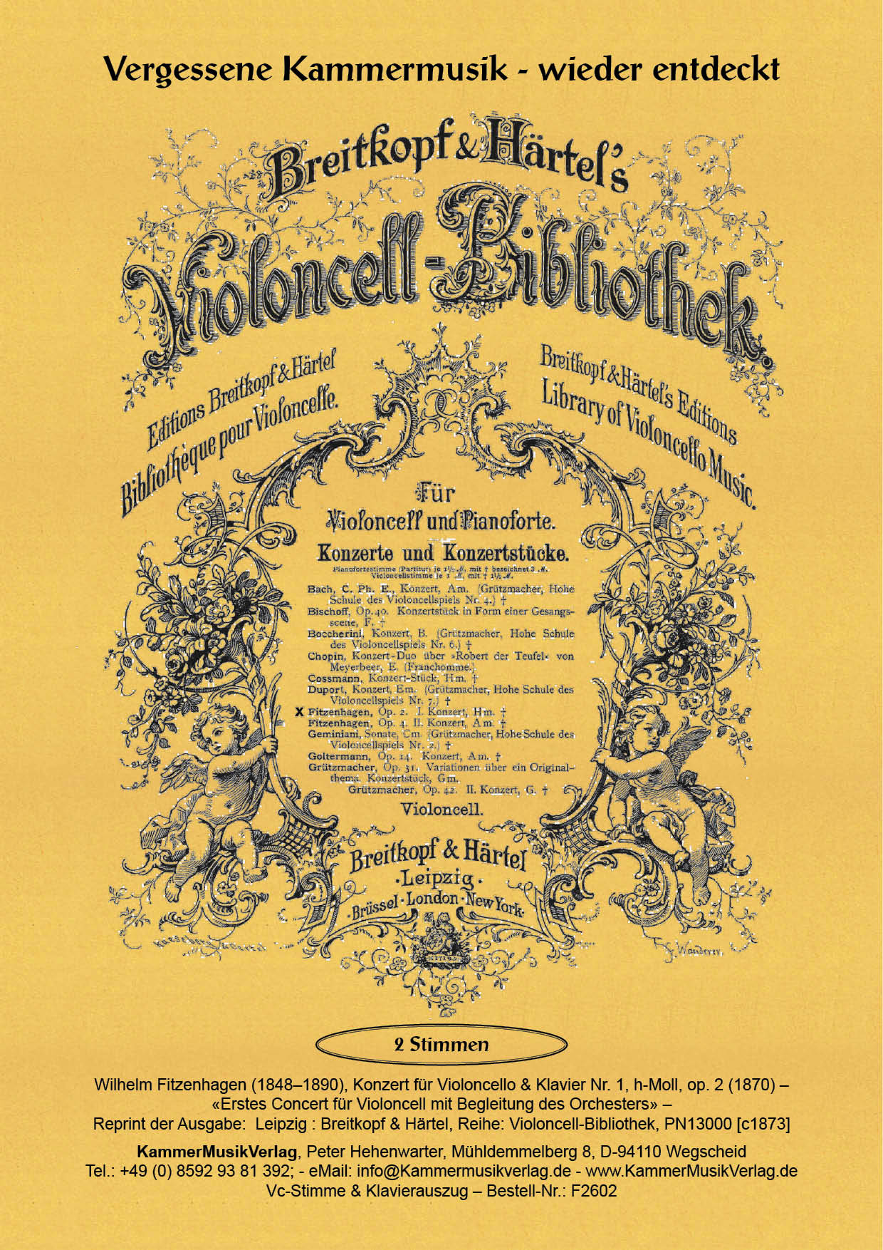 F2602-Fitzenhagen__Titelgrafik Fitzenhagen, Wilhelm – Konzert für Violoncello & Klavier Nr. 1, h-Moll, op. 2