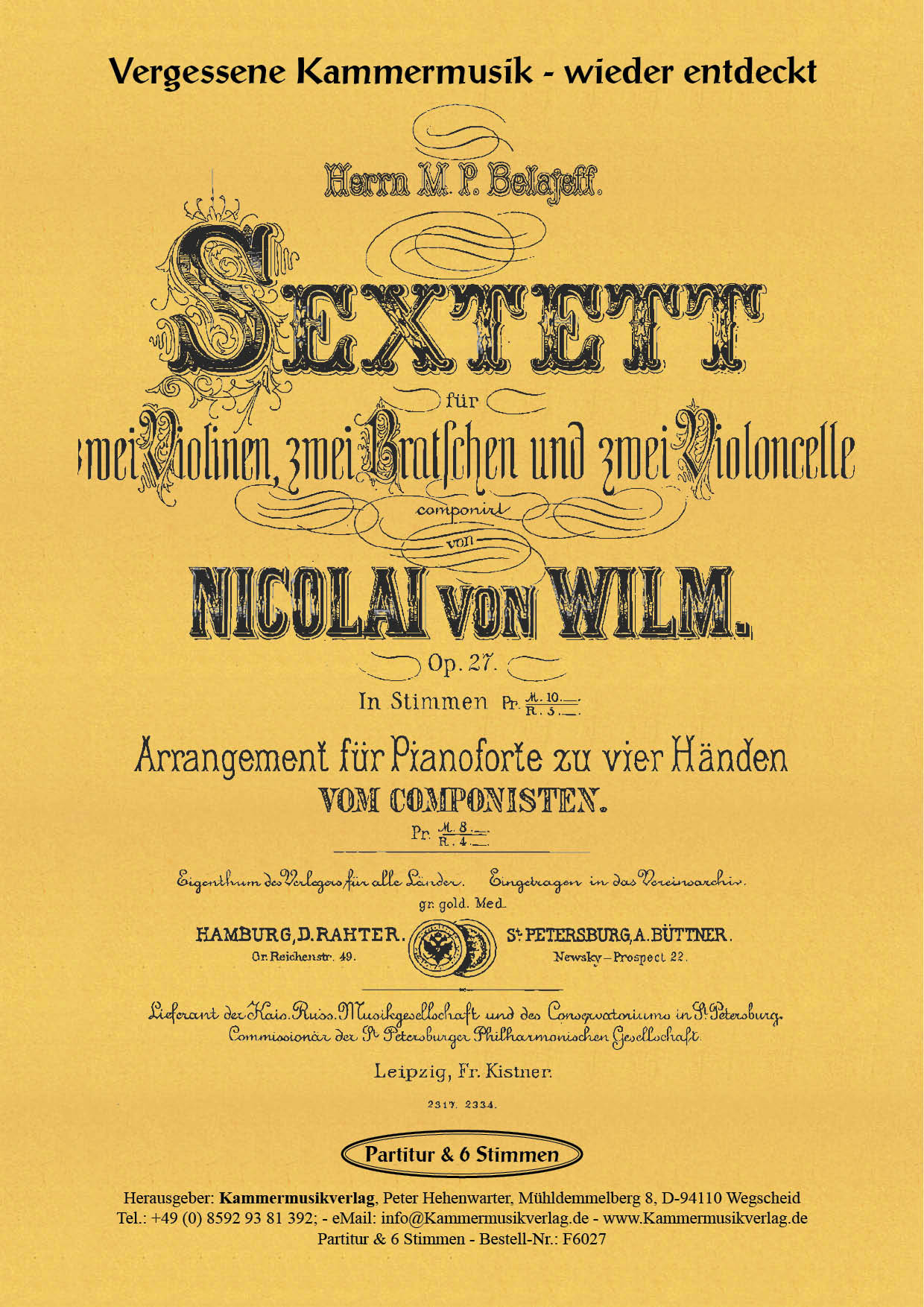 F6027-Wilm_op_27_Titelgrafik Wilm, Nicolai von – Streichsextett, h-Moll, op. 27