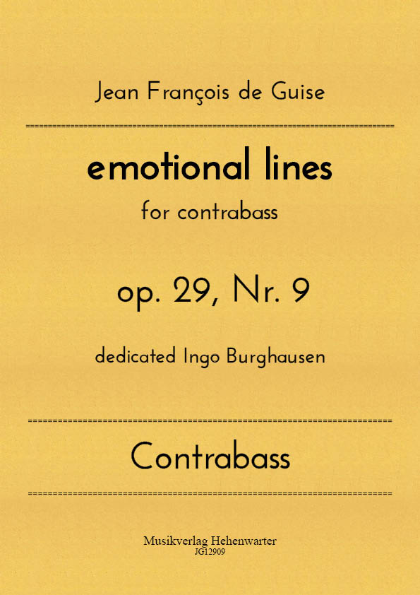 JG12909-emotional-lines__Titelgrafik Guise, Jean François de – emotional lines for contrabass
