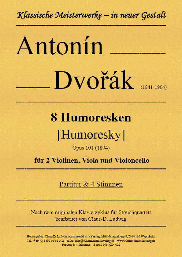 Dvořák, Antonín – 8 Humoresken