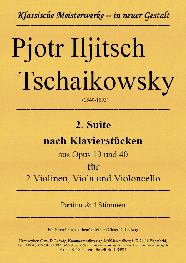 CD4911-Tschaikowsky_Suite_2__Titelgrafik Pjotr Iljitsch Tschaikowsky – 2. Suite nach Klavierstücken