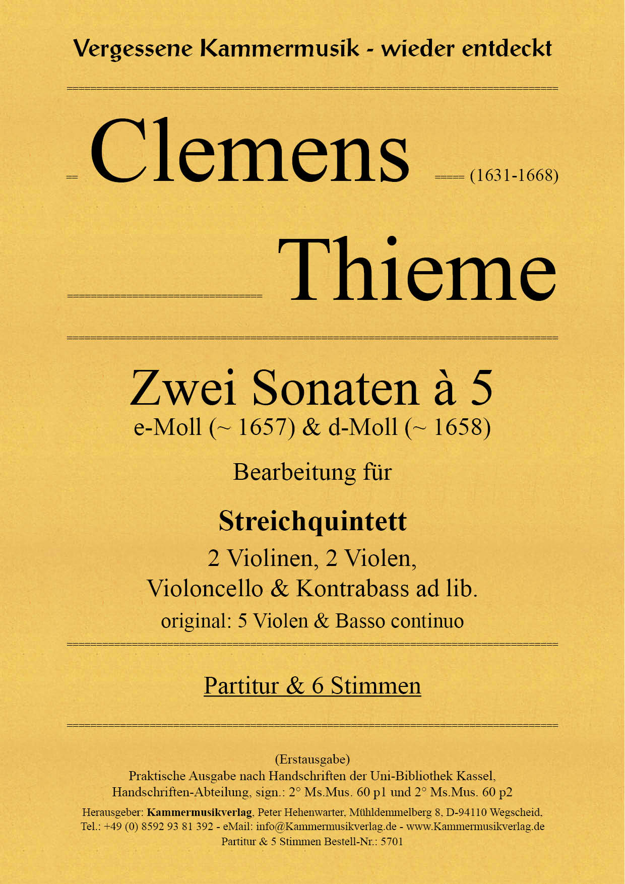 5701_Thieme_Titelgrafik Thieme, Clemens – Streichquintett Nr. 1, e-Moll, sig60p1/p2