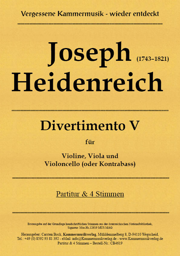 CB4619-Heidenreich-5__Titelgrafik Joseph Heidenreich – Divertimento V