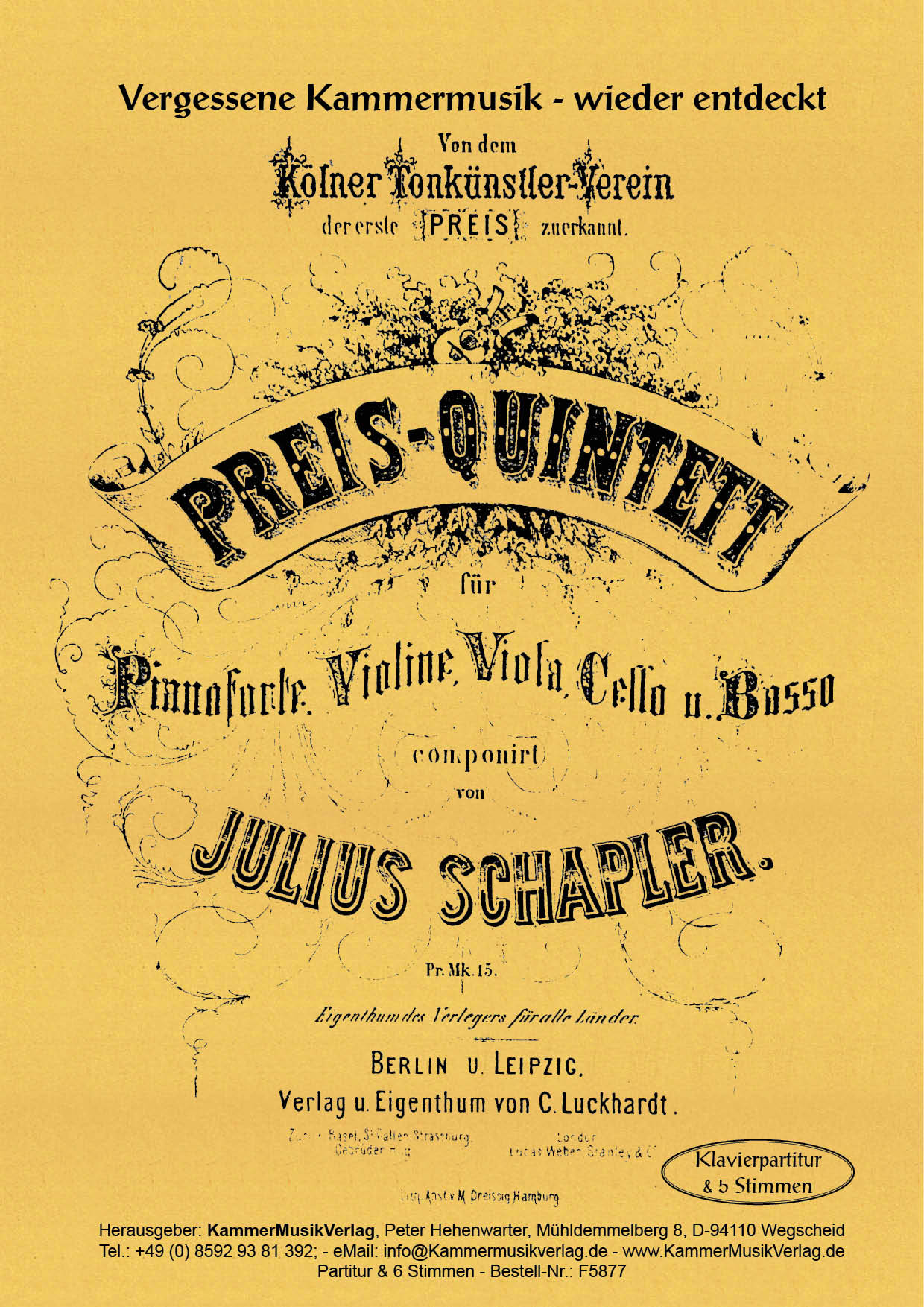 F5877-Schapler_Titelgrafik59df66f37b515 Julius Schapler - Piano Quintet, E flat major (1877)