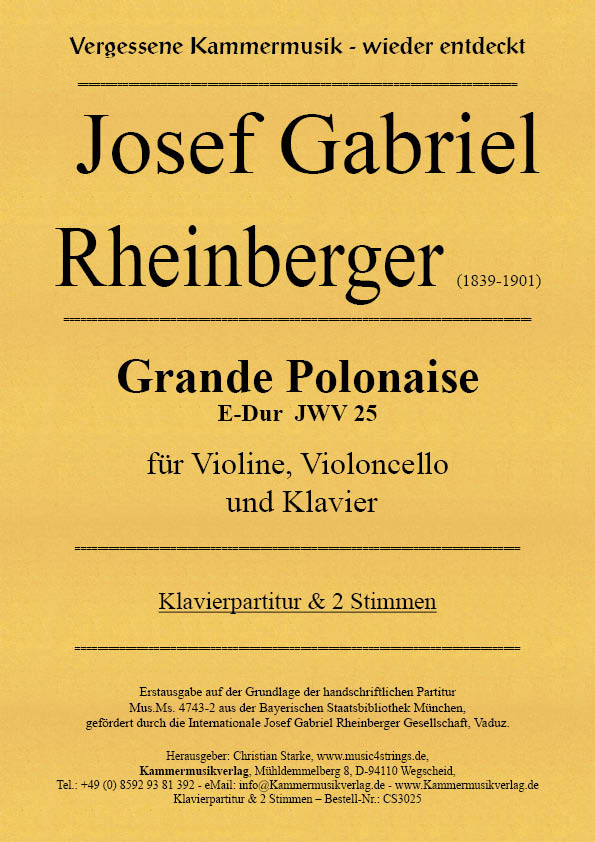 CS3025-Rheinberger_JWV25__Titelgrafik Rheinberger, Josef Gabriel - Grande Polonaise E major JWV 25