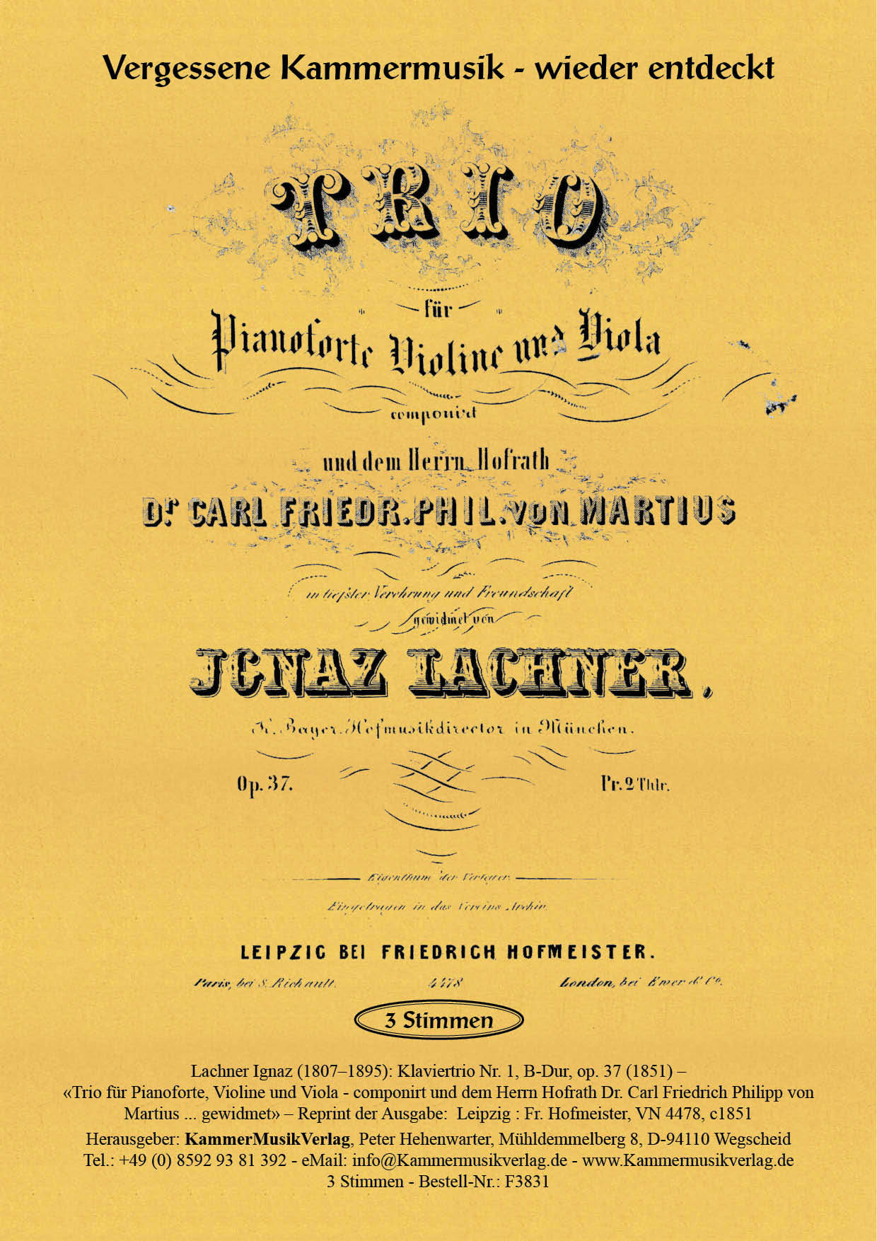 F3831-Lachner-Ignaz_op_37__Titelgrafik Lachner, Ignaz – Klaviertrio Nr. 1, B-Dur, op. 37