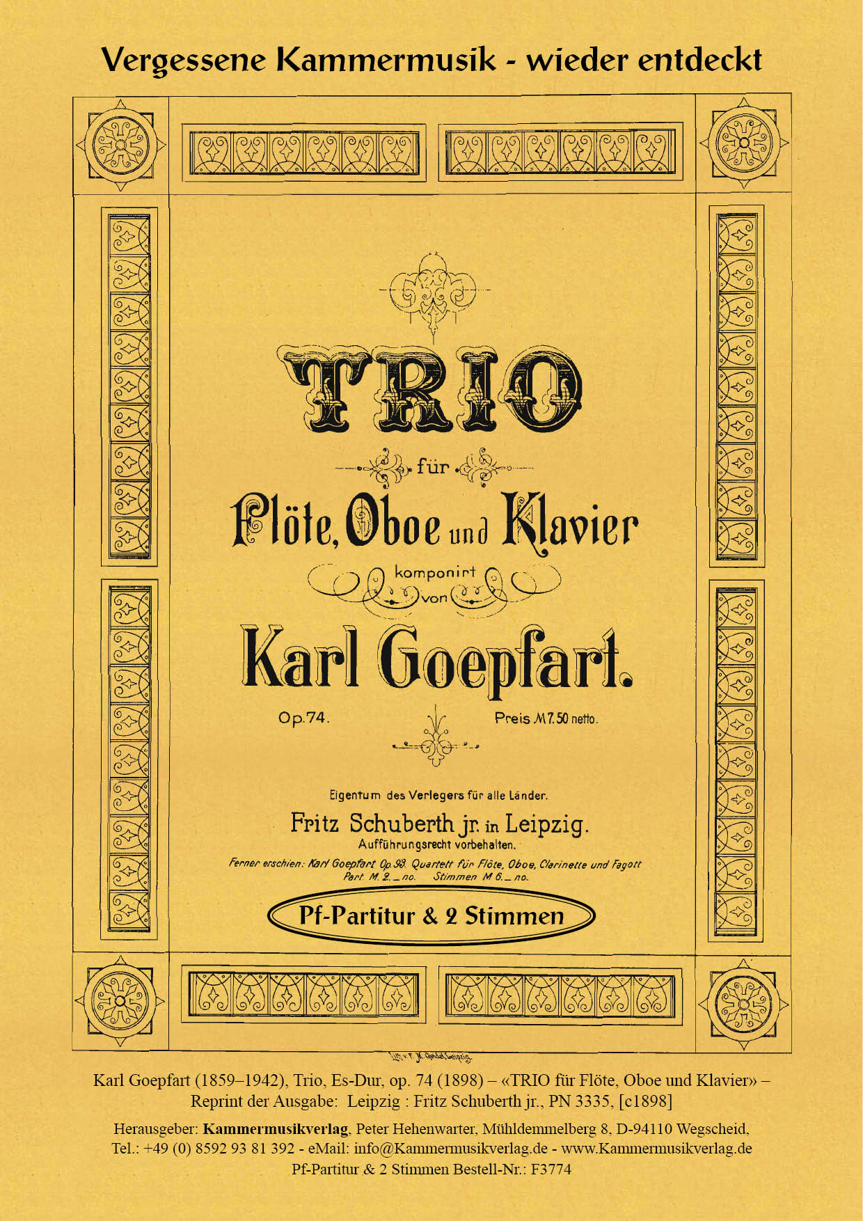 F3774-Goepfart_Titelgrafik59b8fcaaa96df Goepfart, Karl - Trio, E flat major, op.74