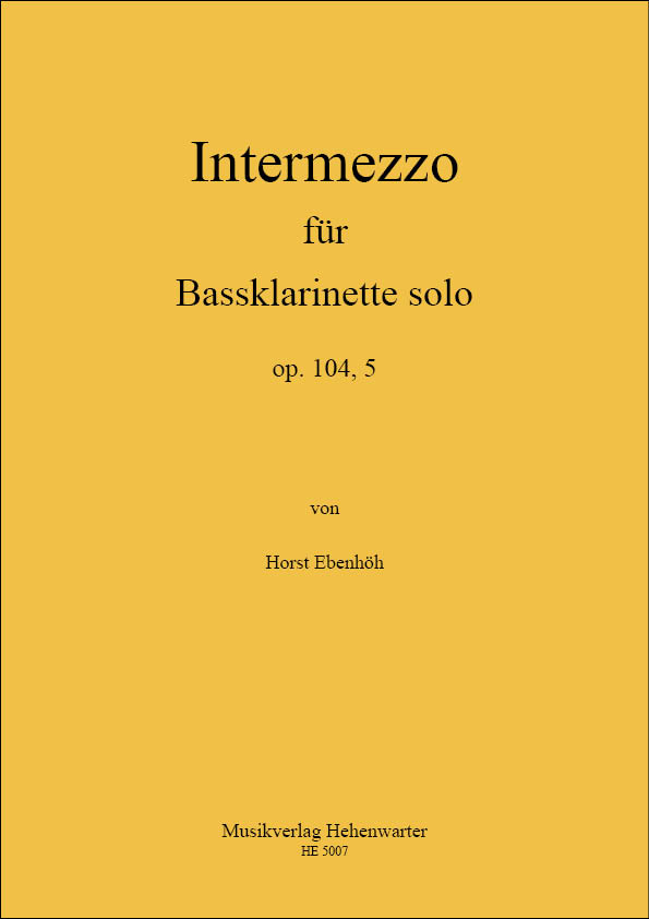 HE-5007-Partitur_Titelgraphik Ebenhöh, Horst – Intermezzo  für Bassklarinette solo op. 104, 5