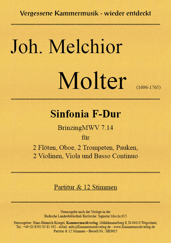 HK9615-Molter-Sinf-F-Dur__Titelgrafik Molter, Joh. Melchior – Sinfonia F-Dur