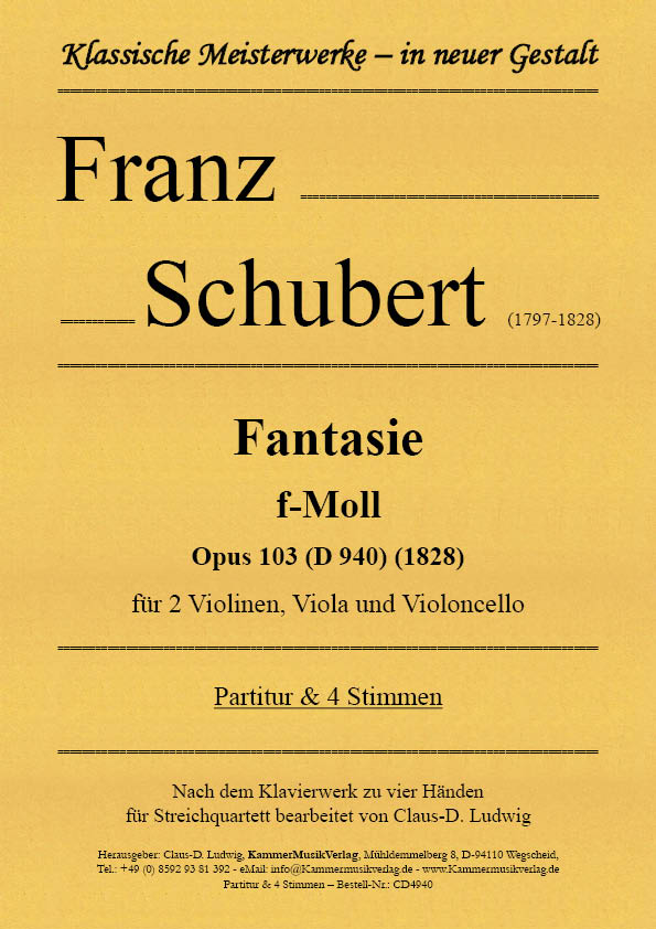CD4940-Schubert-Fantasie__Titelgrafik Schubert, Franz – Fantasie f-Moll