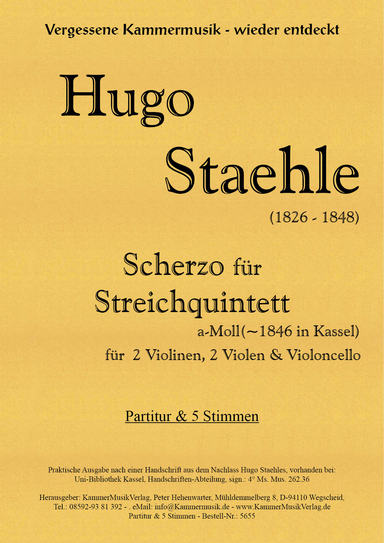 5655-Stehle_Scherzo_Titelgrafik Staehle, Hugo – Streichquintett, a-Moll