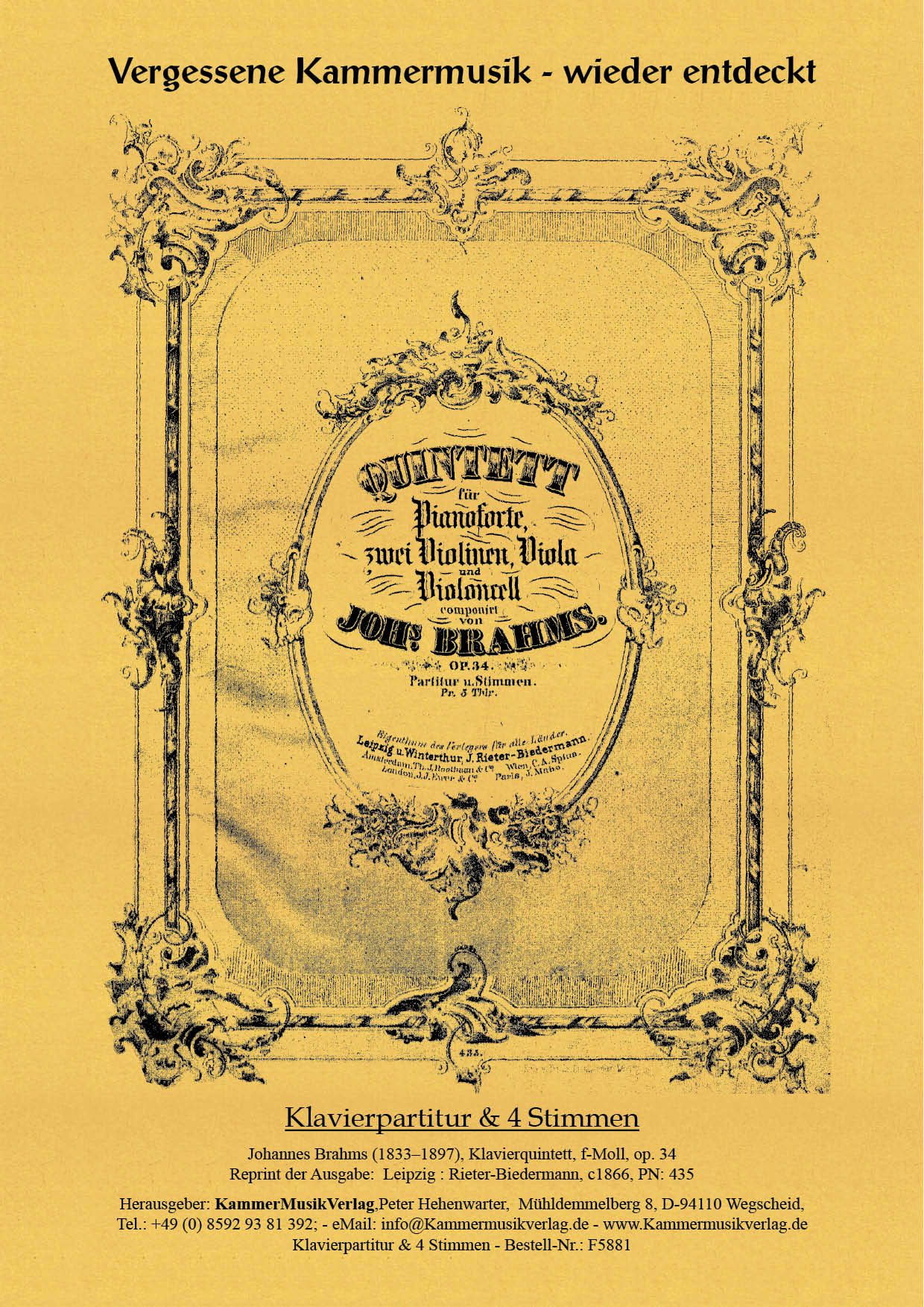 F5881-Brahms_op_34_Titelgrafik Brahms, Johannes –  Klavierquintett, f-Moll, op. 34