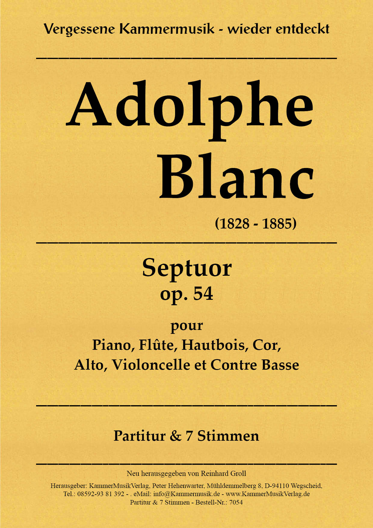 7054_Blanc_op_54__Titelgrafik Blanc, Adolphe - Septuor op. 54