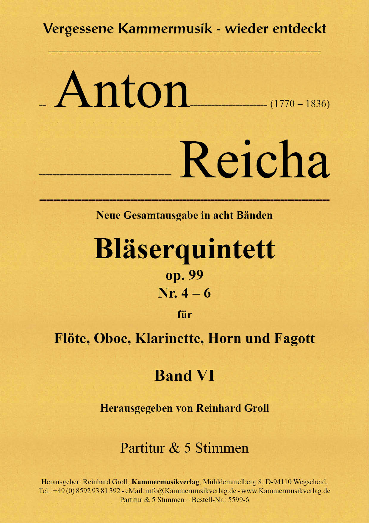 5599-6-Reicha_op_99_4bis6_Titelgrafik5964edc87fbed Reicha, Anton – 3 Bläserquintette Nr. 16-18, op. 99, Nr. 4-6