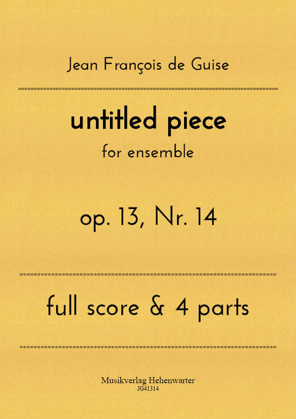 JG41314-untitled-piece__Titelgrafik Guise, Jean François de – untitled piece