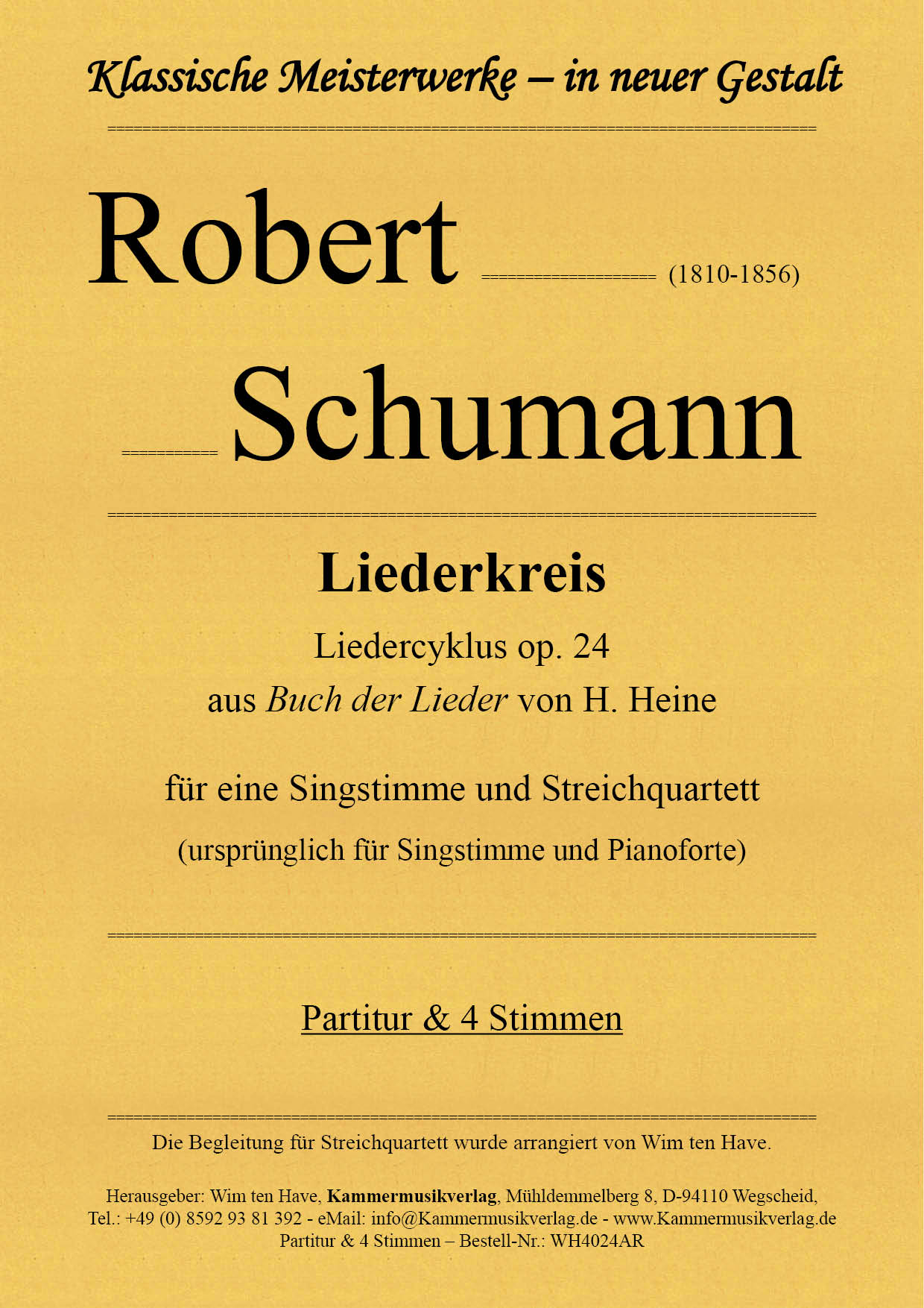 WH4024AR_Schumann_Liederkreis__TitelgrafikyNw2N0aRR4TK4 Schumann, Robert – Liederkreis - Liedercyklus, op. 24