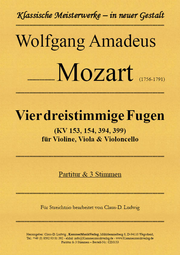 CD3153-Mozart_Fugen_KV_153__Titelgrafik_NEUpdmXY54Oi6fXX Mozart Wolfgang Amadeus - MozartTrietto for violin, violoncello and piano