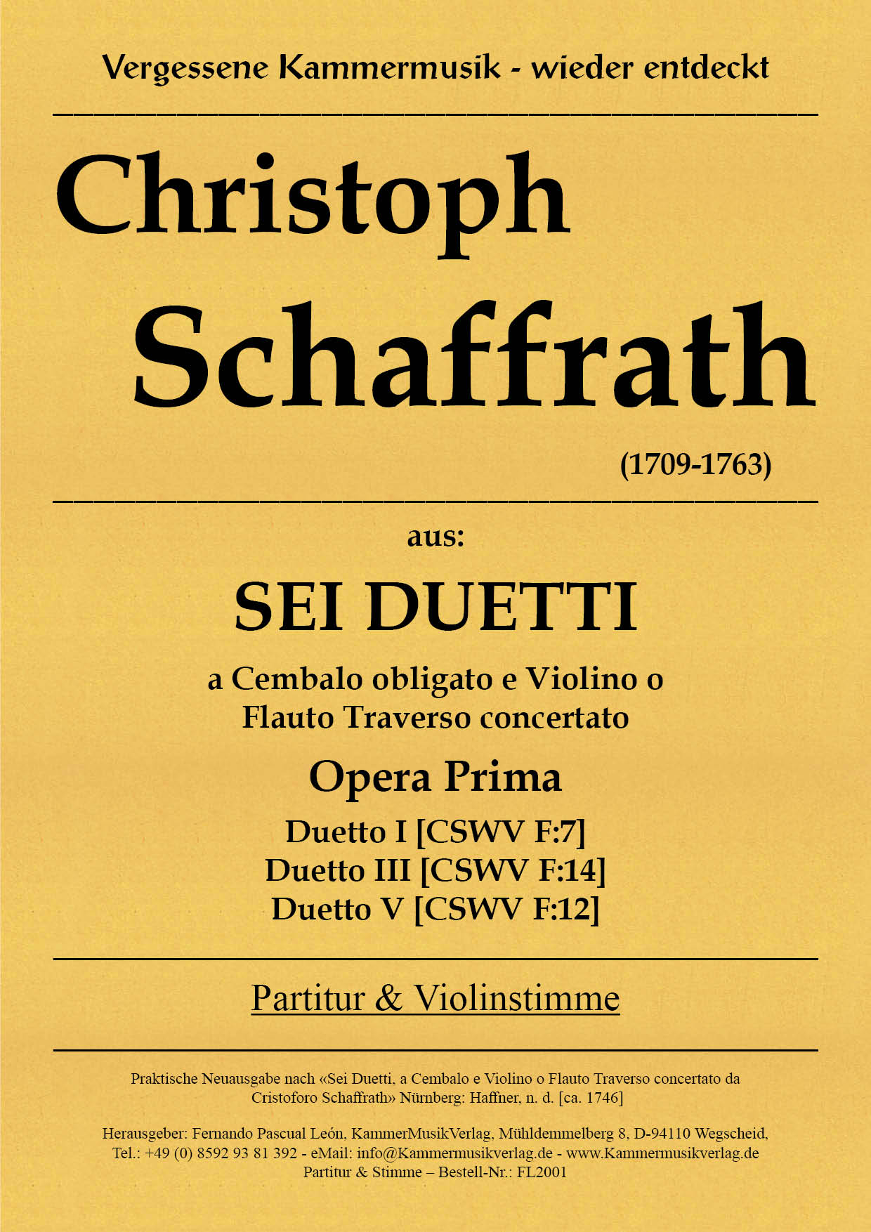 FL2001-Schaffrath_op_1__Titelgrafik Schaffrath Christoph – aus: SEI DUETTI, op. 1