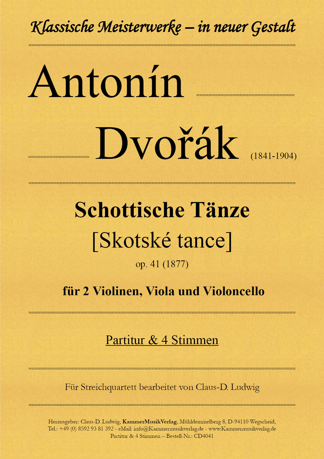 CD4041-Dvorak_op_41__Titelgrafik Dvořák, Antonín - Scottish dances
