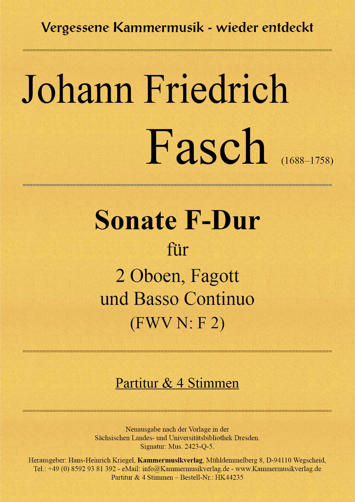 HK44235-Fasch-Sonate_F_Dur_2__Titelgrafik Fasch, Johann Friedrich – Sonate F-Dur (FWV N: F 2)