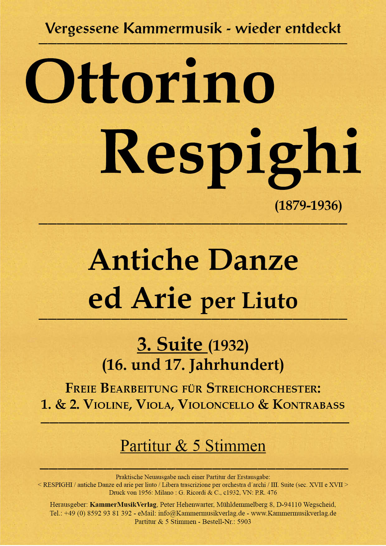 5903-Respighi_Titelgrafik59650ecbb752d Respighi, Ottorino – Suite für Streichorchester Nr. 3, Es-Dur