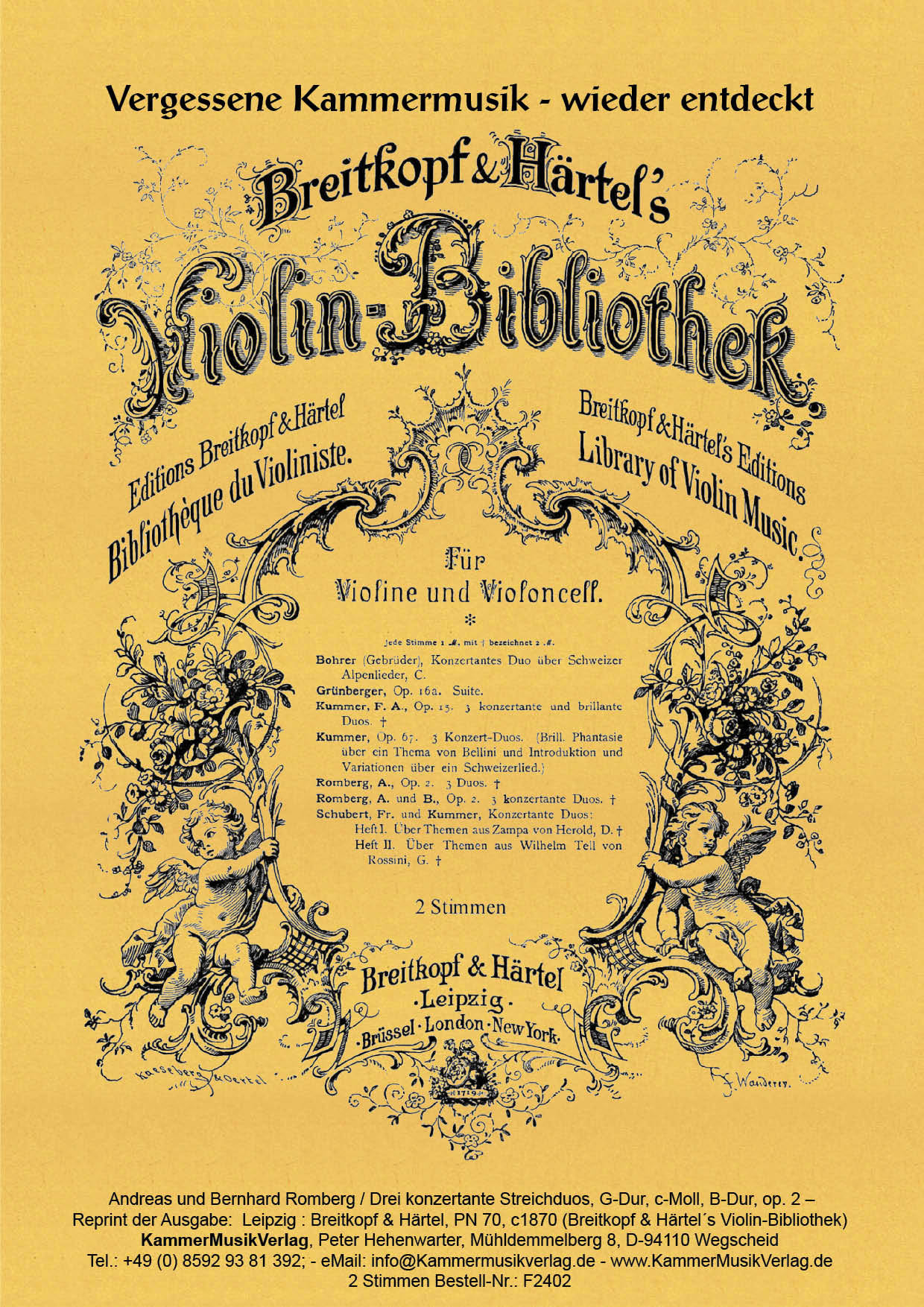 F2402-Romberg_A_B_Titelgrafik5979aa277680a Romberg, Andreas and Bernhard - Three concert duos, G major, C minor, B flat major, op. 2