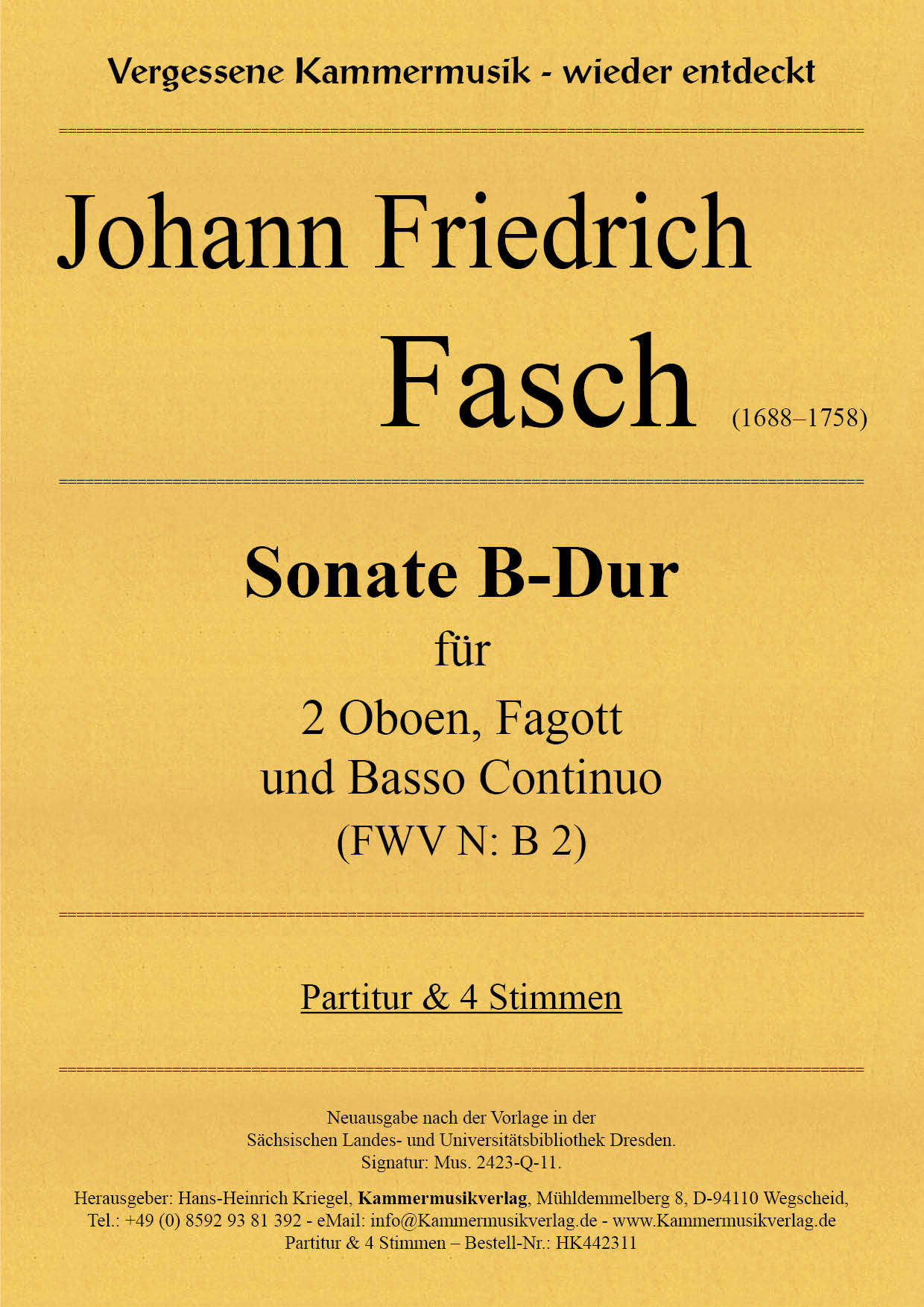 HK442311-Fasch-Sonate_B_Dur_2__Titelgrafik Fasch, Johann Friedrich – Sonate B-Dur (FWV N: B 2)
