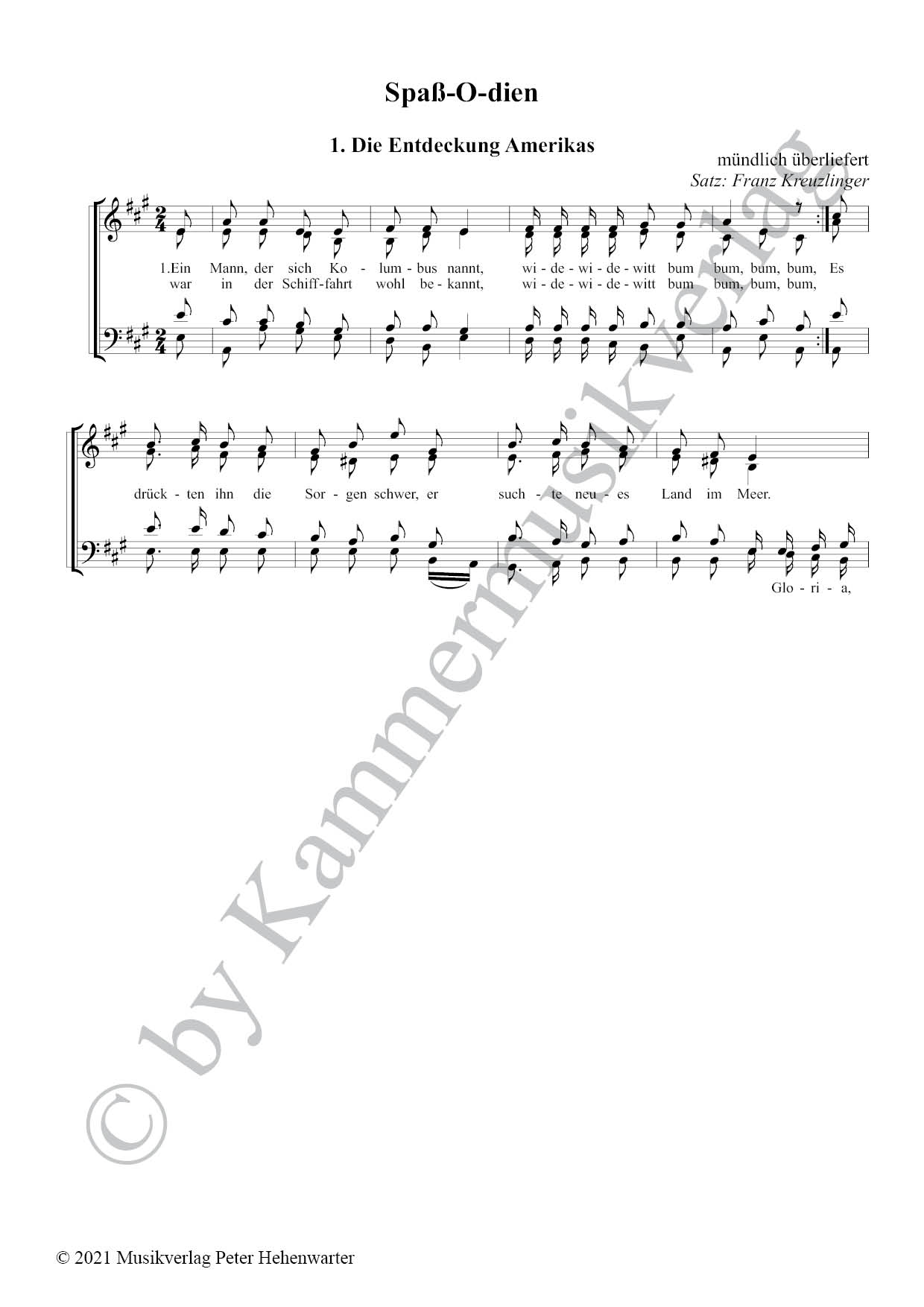 FK4005-Spass-O-dien_Partitur