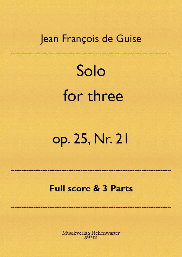JG32521-Guitar-Trio__Titelgrafik Guise, Jean François de – Solo for three op. 25, Nr. 21