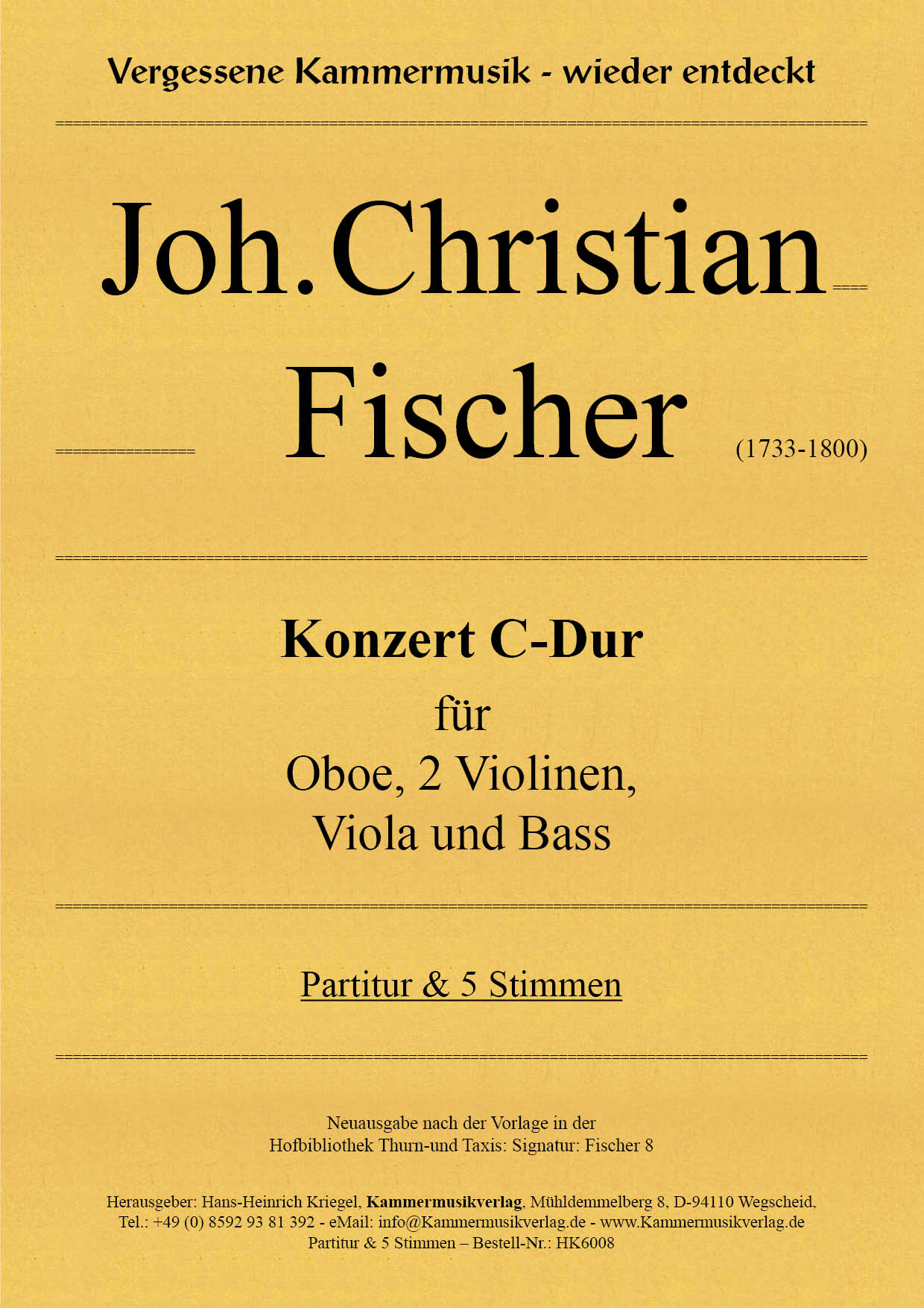 HK6008-Fischer-8__Titelgrafik Fischer, Joh. Christian - Concerto in C major