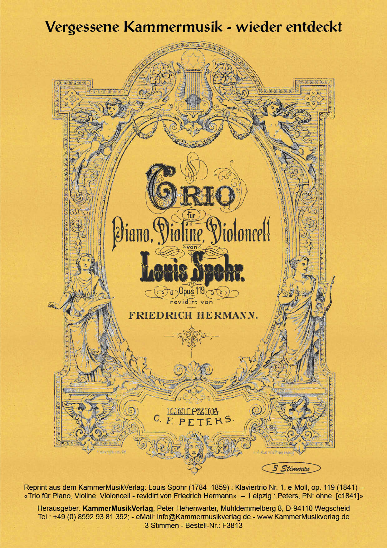 F3813-Spohr_op_119__Titelgrafik Spohr, Louis - Piano Trio No. 1, E minor, op. 119