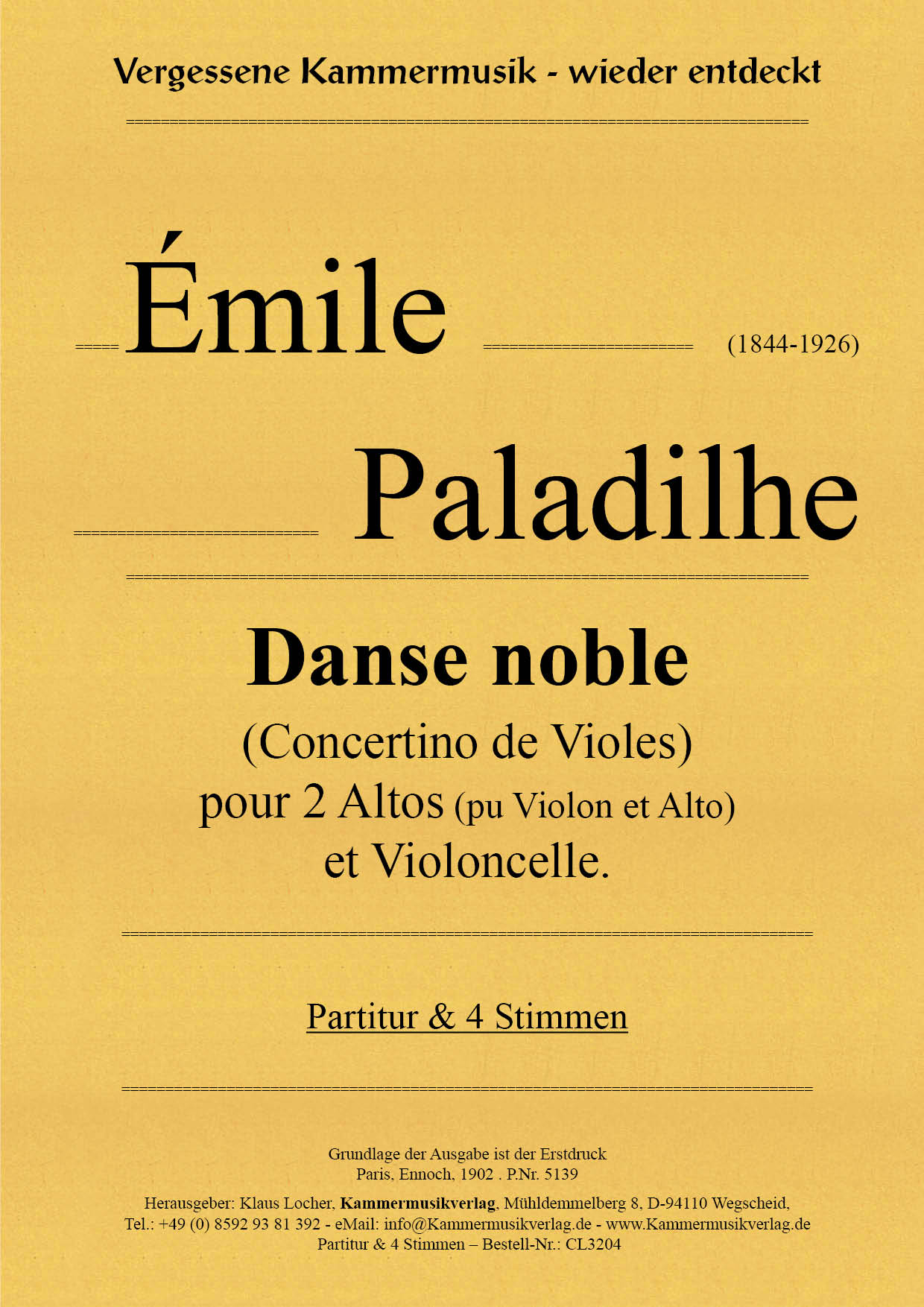 CL3204-Paladilhe_Titelgrafik Paladilhe, Émile – DANSE NOBLE