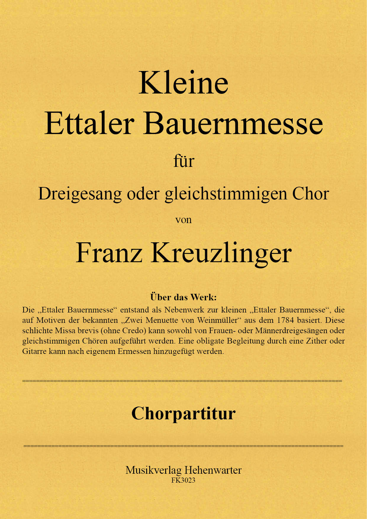 FK3023-Ettaler-BM__Titelgrafik Kreuzlinger Franz  – Kleine Ettaler Bauernmesse