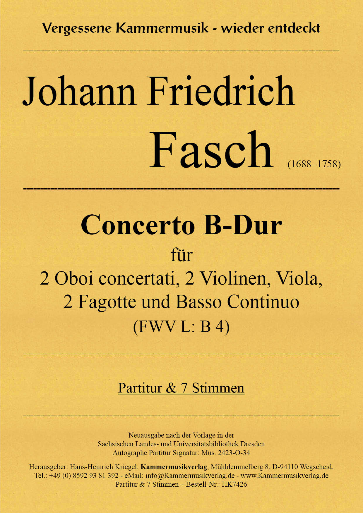HK7426-Fasch-Oboe_B_Dur_4__Titelgrafik Fasch, Johann Friedrich – Concerto B-Dur (FWV L: B 4)