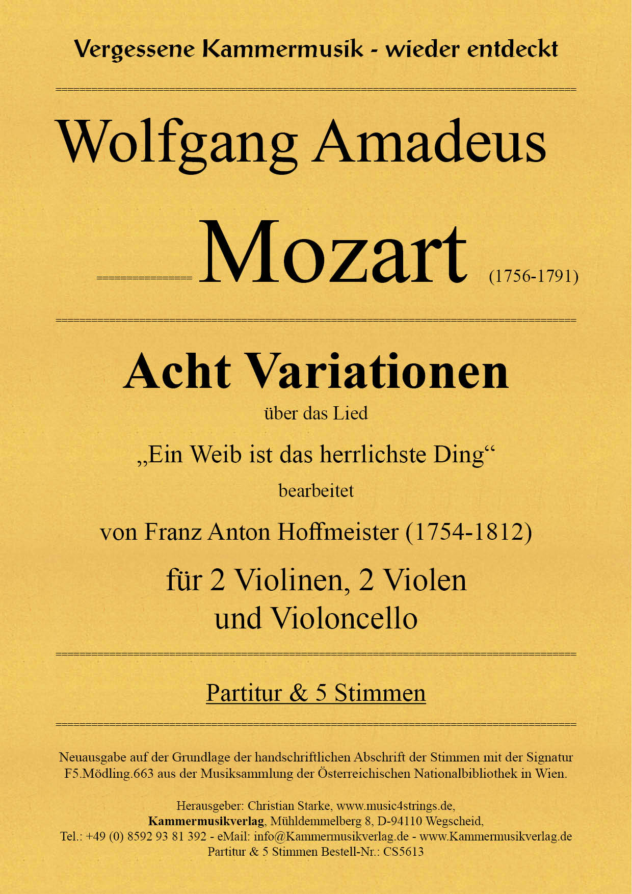 CS5613-Mozart-Weib__Titelgrafik Mozart, Wolfgang Amadeus – Acht Variationen